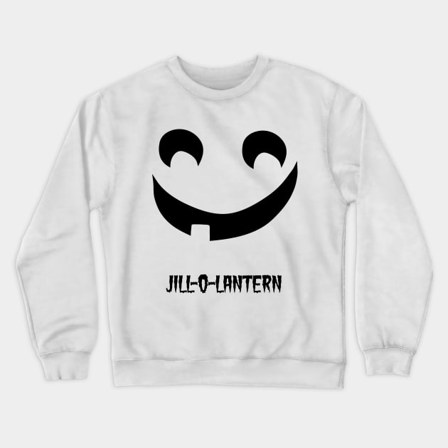 Jill-O-Lantern Halloween Face Crewneck Sweatshirt by Craftee Designs